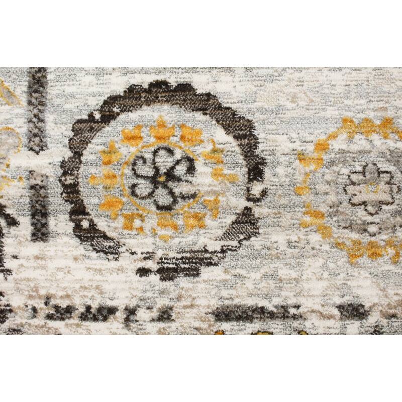 Bashian Gryffin Beige Transitional Area Rug