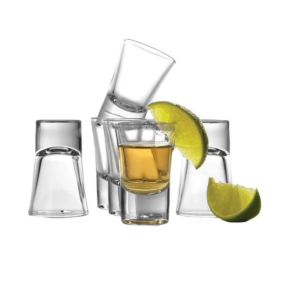 Palais Elegant Heavy Base Clear Shot Glass Set, 1.5 Ounce ( Set of 6, Clear)