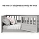 preview thumbnail 8 of 12, Grey Full Size Pine Wood Floor Bed with Full-Length Guardrail and Door