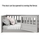 preview thumbnail 22 of 38, Twin Children's Floor Bed Frame with Safety Fence & Door, Wooden Bed for Kids' Play and Sleep, Durable Pine Construction, White