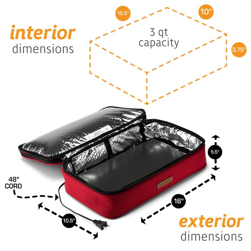 HOTLOGIC Portable Casserole Expandable Max Oven XP, Black