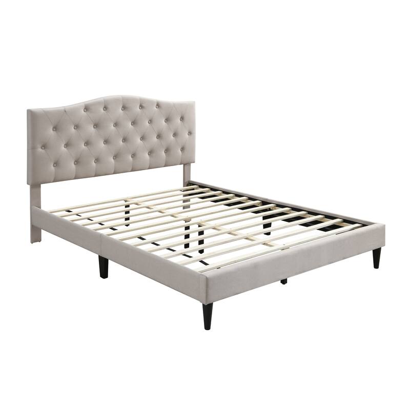 Grace by Ovis Upholstered Button-tufted Platform Bed Frame