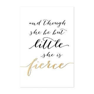 Little but Fierce Typography Quotes Sayings Art Print/Poster - Bed Bath ...