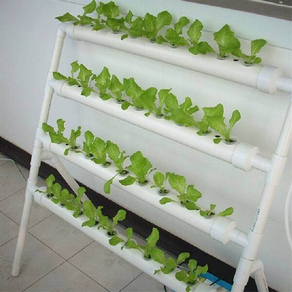 Shop Pvc Vertical Hydroponic Pipe Growing Systems With Water Pump