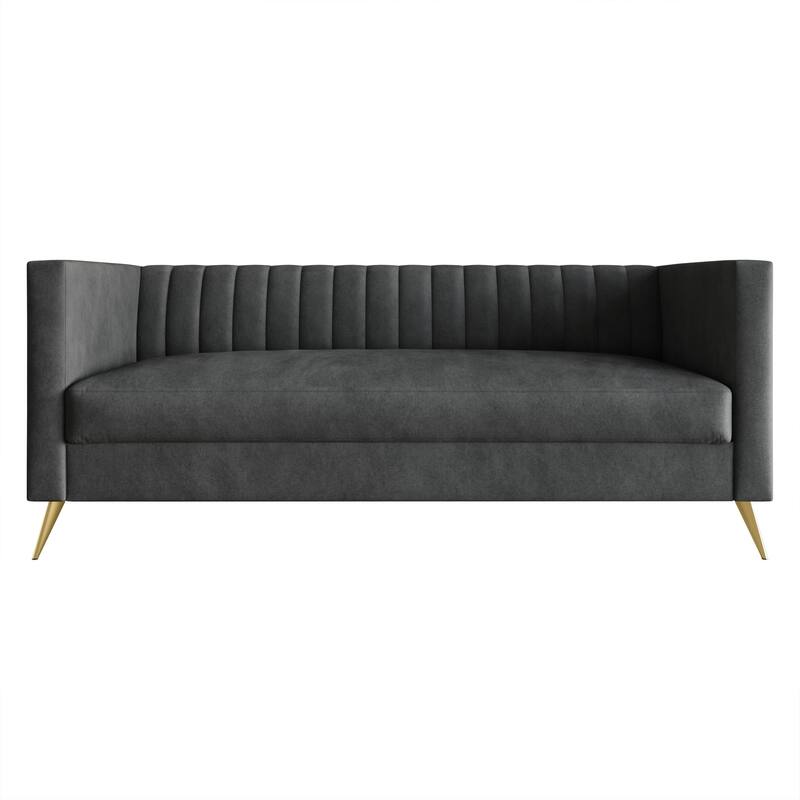 Clayfell Weiss Velvet Square Arm Chair/ Loveseat/ Sofa