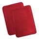 preview thumbnail 106 of 153, Empyrean Ultra Soft Plush Bathroom Rug - Non-Slip, Velvet, Memory Foam Bath Mat - Set of 2 Set of 2 (17x24) - Burgundy Red