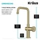 preview thumbnail 142 of 165, Kraus Urbix Industrial Solid Brass Kitchen Faucet