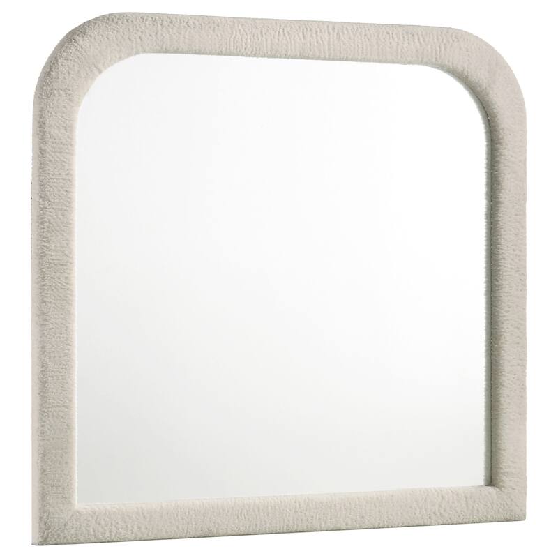 Sonya Upholstered Bedroom Dresser Mirror Ivory - Ivory