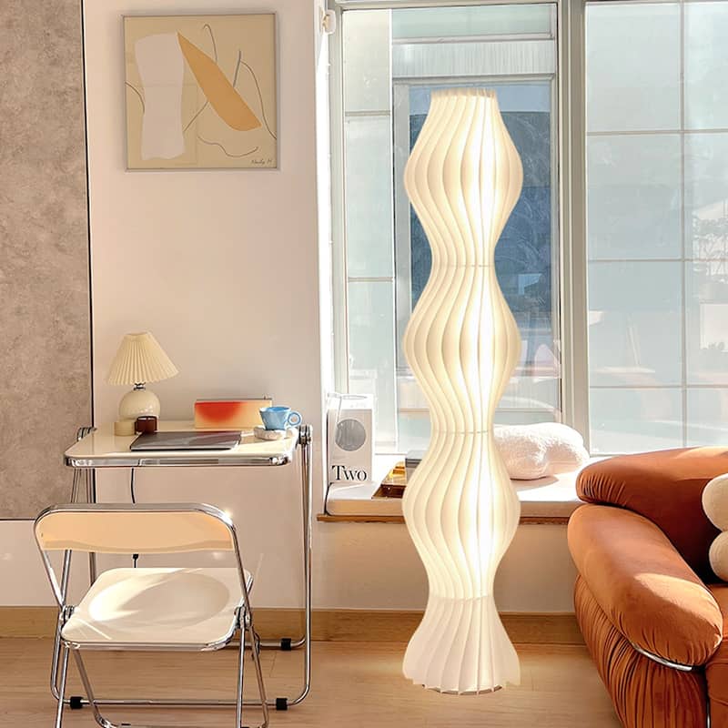 Modern Art Grass Skirts LED Floor Lamps 3 Colors Dimmable Tall Lamp