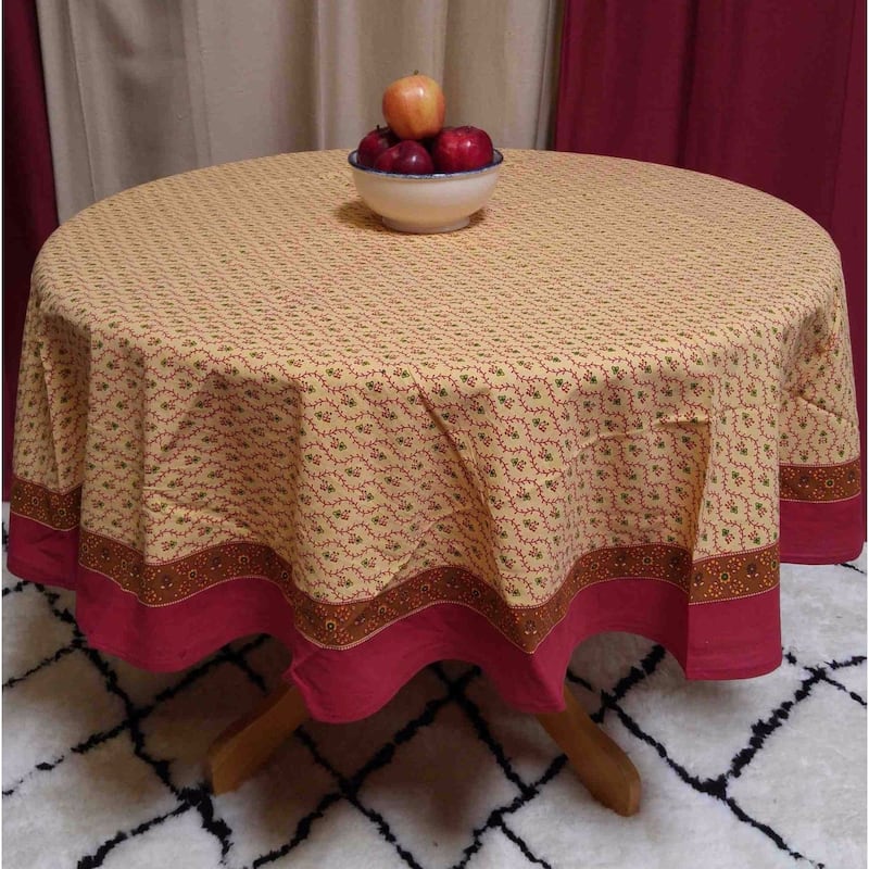 Exquisite Floral Vine Cotton Tablecloth Collection
