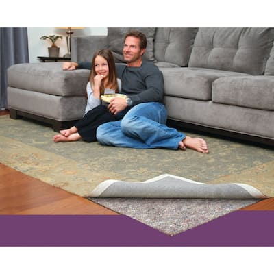 Con-Tact Brand Super Movenot Premium Reversible Felt Rug Pad for Hard Surfaces and Carpet (6' x 9') - Grey - 6' x 9'