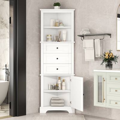 Triangle Tall Cabinet with 3 Drawers