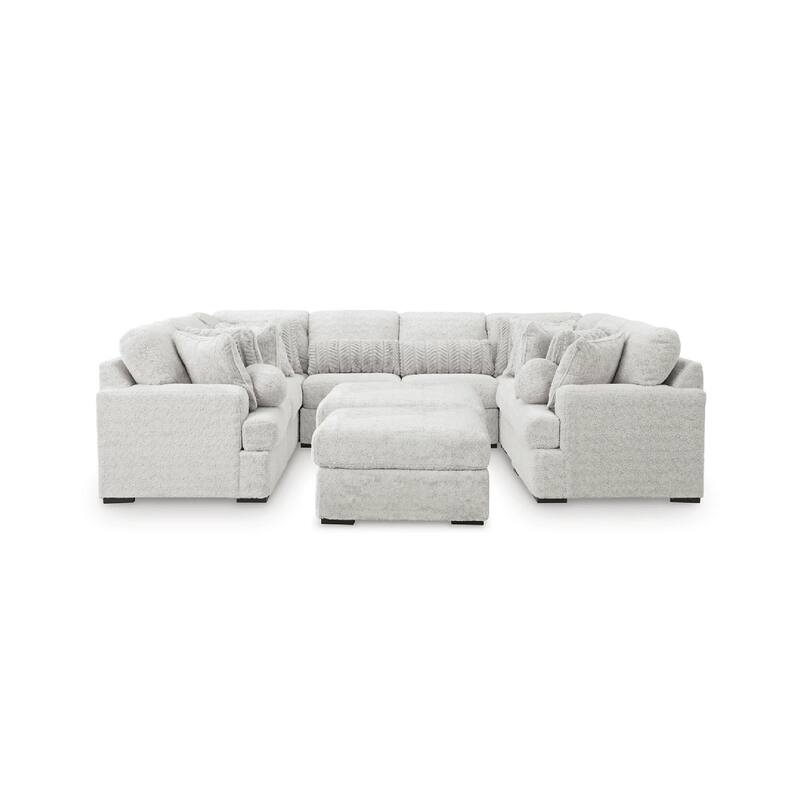 Signature Design by Ashley Snodoodle Gray 10-Piece Sectional - 144" W x 113" D x 40" H