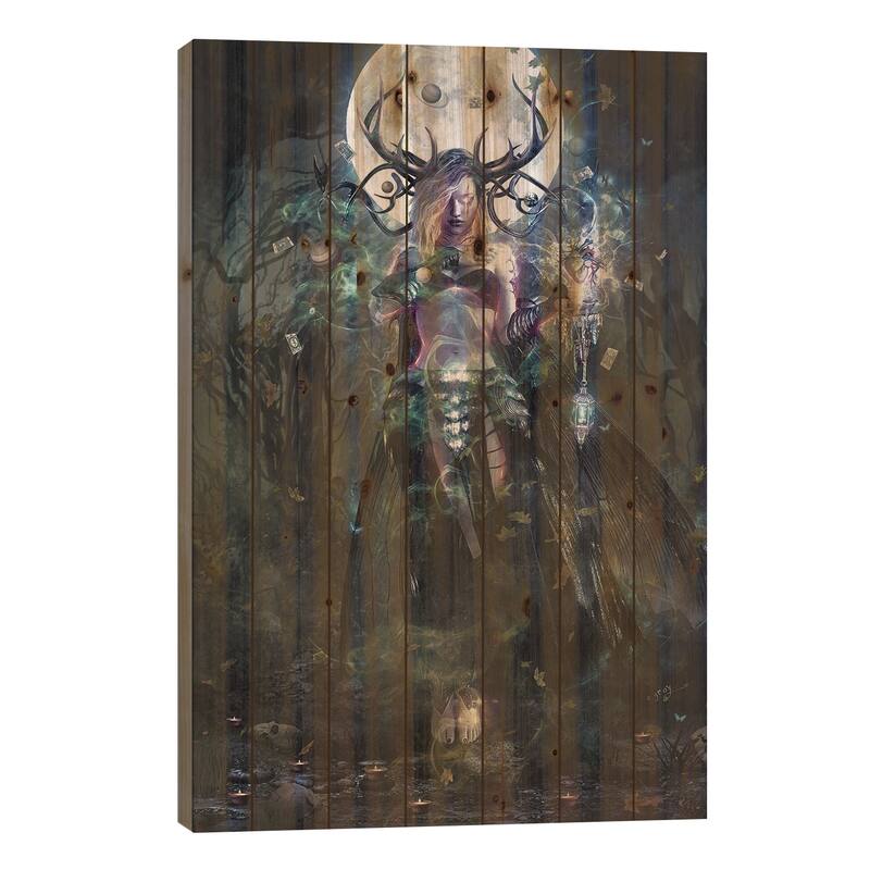 The Dreamcatcher Print On Wood by Cameron Gray - Multi-Color - 26x18x1.5