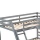 preview thumbnail 6 of 16, Modern L-Shaped Wooden Twin Size Loft Bed and Twin over Full Bunk Bed with Built-in Desk,Easy Assembly