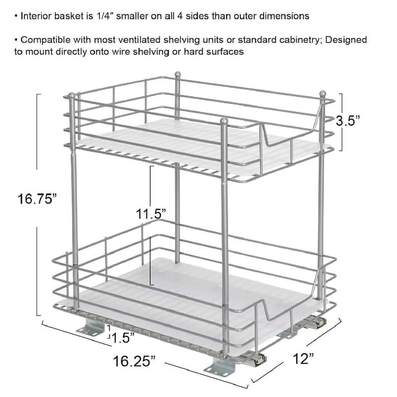 Household Essentials 2-Tier Pantry Organizer