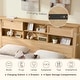 preview thumbnail 4 of 66, Farmhouse Bed Frame with 54" Tall Storage Bookcase Headboard