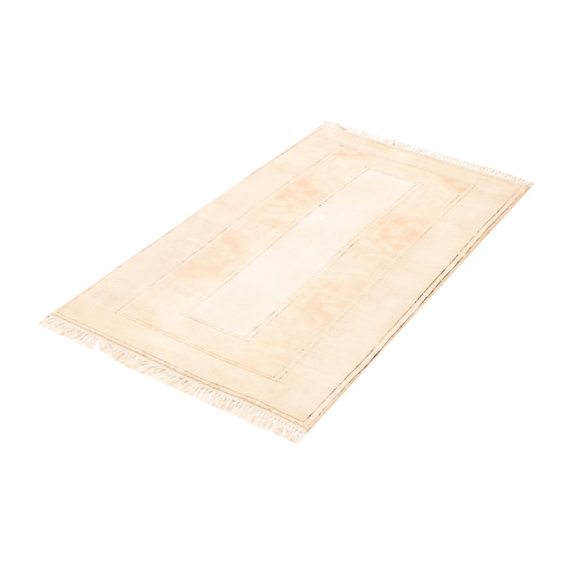 ECARPETGALLERY Hand-knotted Color Transition Ivory Wool Rug - 3'10 x 6'2