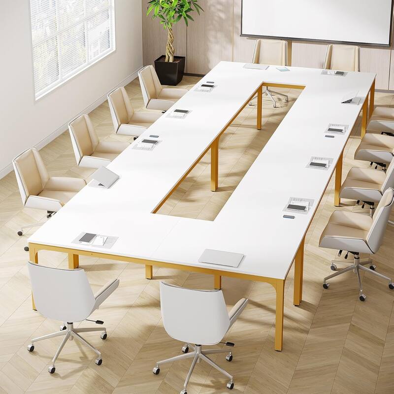 78.74" Large Rectangle Conference Table/Desk, Modern Seminar Meeting Table, Business Tables for Boardroom & Office