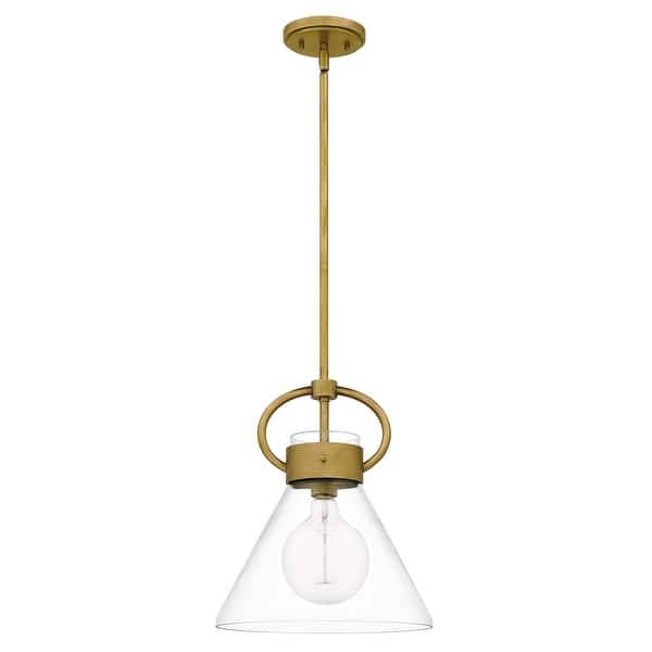 slide 2 of 8, Webster 1-Light Weathered Brass Mini Pendant