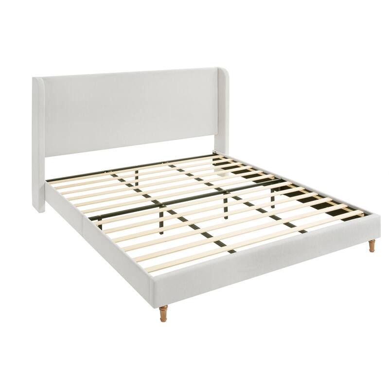 Tall Headboard Upholstered Bed Elegant Simplicity Bedroom Bed