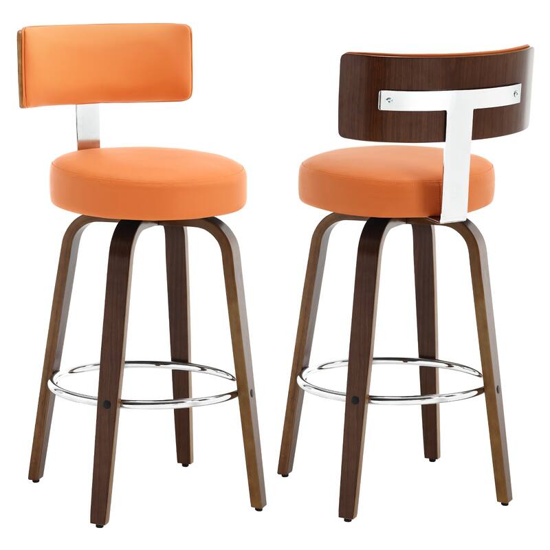 Faux Leather Upholstered Swivel Counter/ Bar Stools Set of 1/2/4