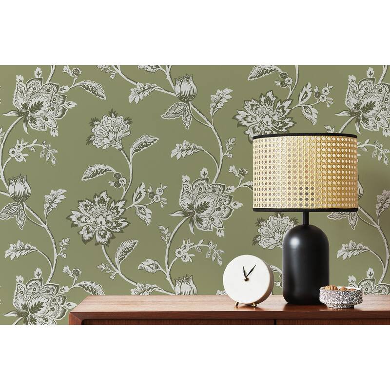 Fine Decor Juliette Sage Jacobean Wallpaper