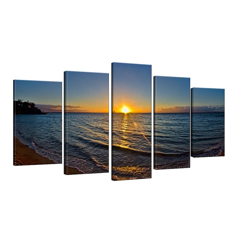 Ready2HangArt 'Sun Rise' 5-Piece Wrapped Canvas Wall Art Set