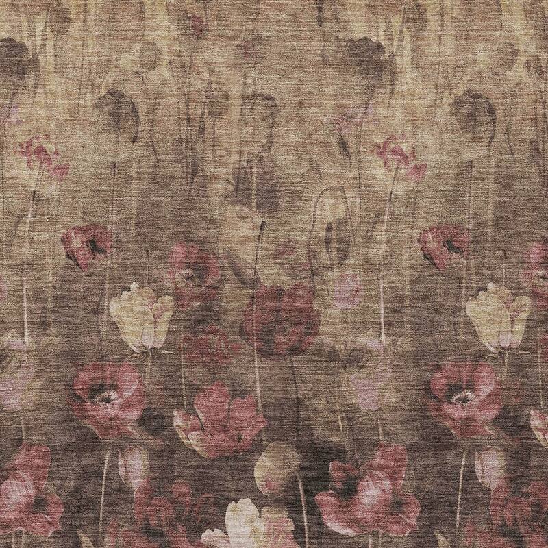 HomeRoots Floral Transitional Rectangle Outdoor Rug