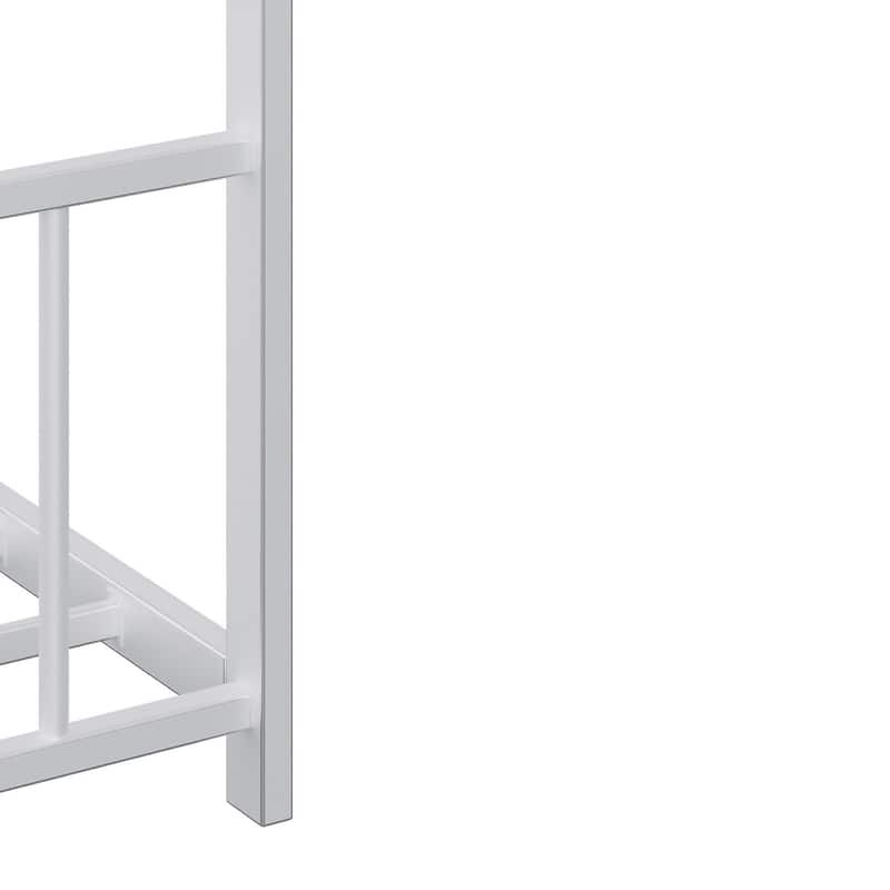 House-shaped Bed Frame, Toddler Kid Iron Floor Bed with House Roof Frame and LED Light Strips, House Daybed