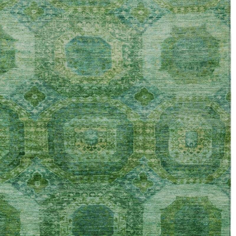HomeRoots Medallion Transitional Rectangle Outdoor Rug