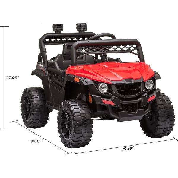 dimension image slide 2 of 4, 12V Kids Ride On Car Truck Parent Remote Contro Spring Suspension
