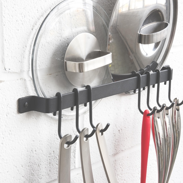 Utensil rack sales with hooks
