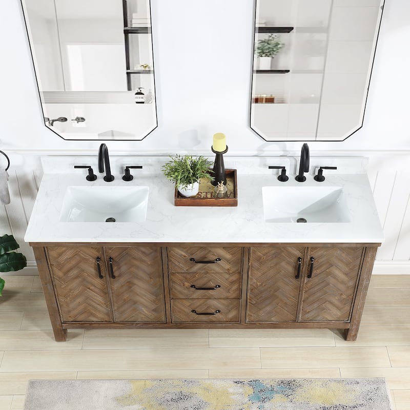 Miseno MV-NM-JAVI72-GWT Javier 72" Free Standing Double Basin Vanity