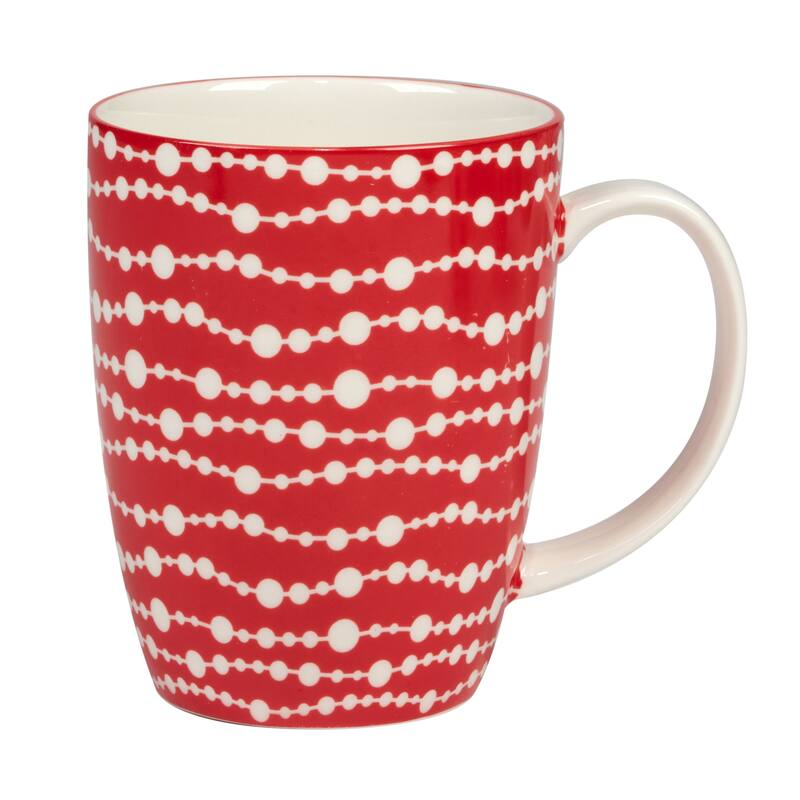 Certified International Peppermint Candy 14 oz. Mugs, Set of 6 Assorted Designs