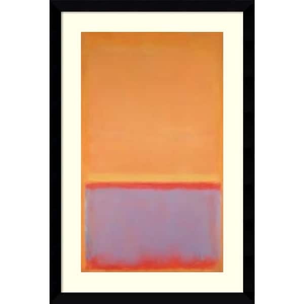 slide 1 of 6, Framed Art Print 'Untitled, 1954' by Mark Rothko 29 x 43-inch Wood - Black