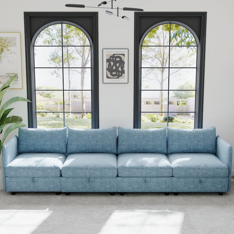 Christopher Knight Home - Ashton Modular Sectional Sofa with Storage and Sleeper Function