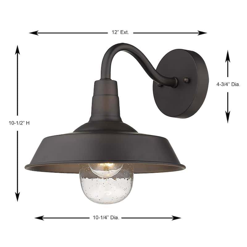 Burry 1-light Oil Rubbed Bronze Exterior Wall Fixture