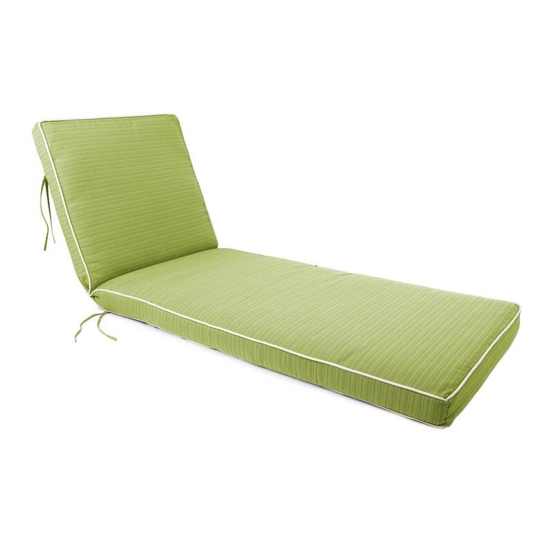 Sherry Kline Island Breeze Corded Indoor/Outdoor Pillows & Chaise Lounge - Chaise Lounge 24"x72" - Kiwi