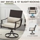 preview thumbnail 14 of 17, EROMMY Patio Dining Set, Swivel Rocking Chairs & Round Table Outdoor Furniture Set for Backyard, Deck
