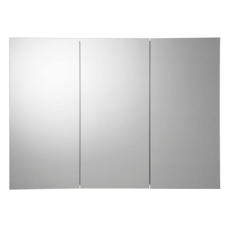 Croydex Brantley Triple Door Aluminum Medicine Cabinet, Easy Install, Surface Mount or Recessed 36W x 26H