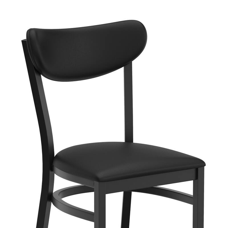 2PK Commercial Metal Dining Chairs with Boomerang Back