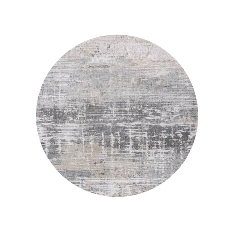 Hehi Geometric Abstract Modern Non Skid Woven Area Rug By HomeRoots - 48' X '48' X '0.12
