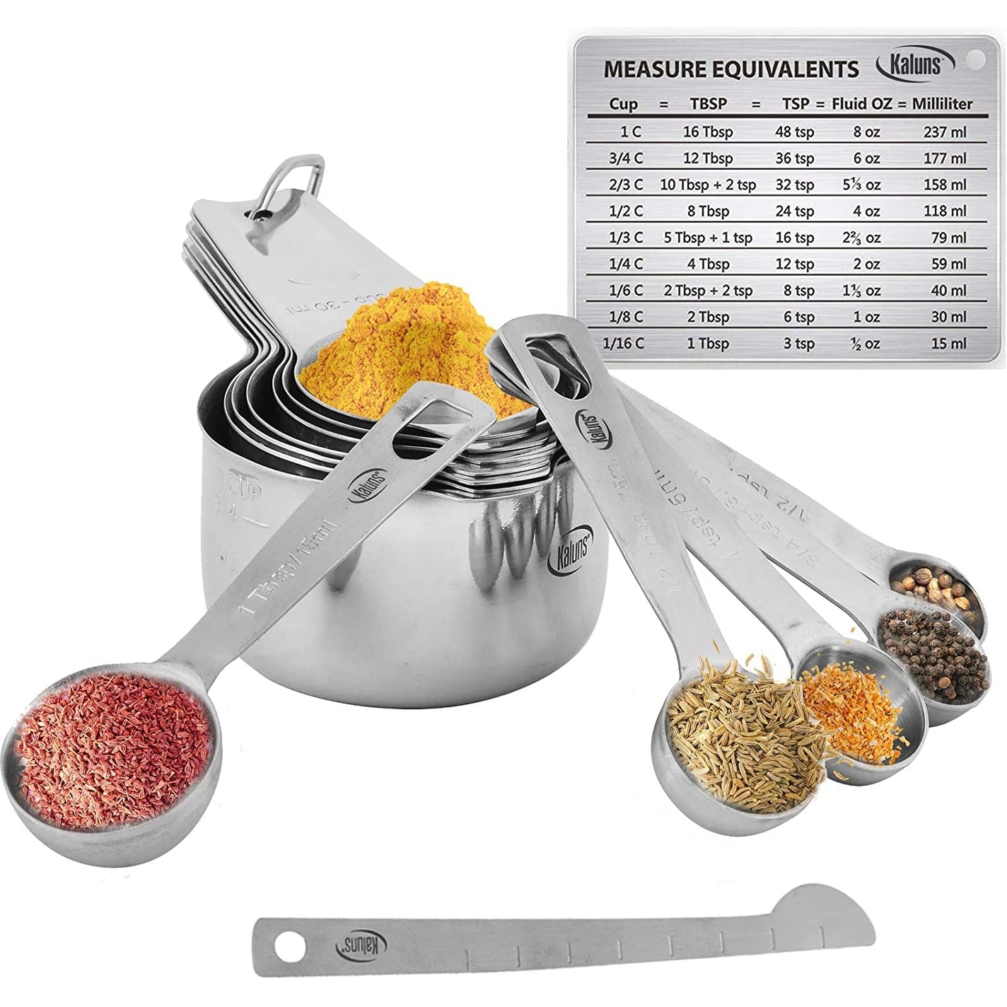 1/4 Cup (4 Tbsp | 60 ml | 60 cc | 2 oz) Measuring Cup, Stainless Steel  Measuring Cups, Metal Measuring Cup, Kitchen Gadgets for Cooking