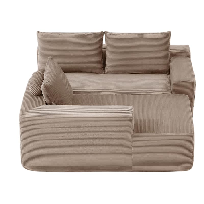 105" Cloud Sectional Couch with L-Shape Chaise,Modern Modular Sofa with Deep Seat, Upholstered Couches