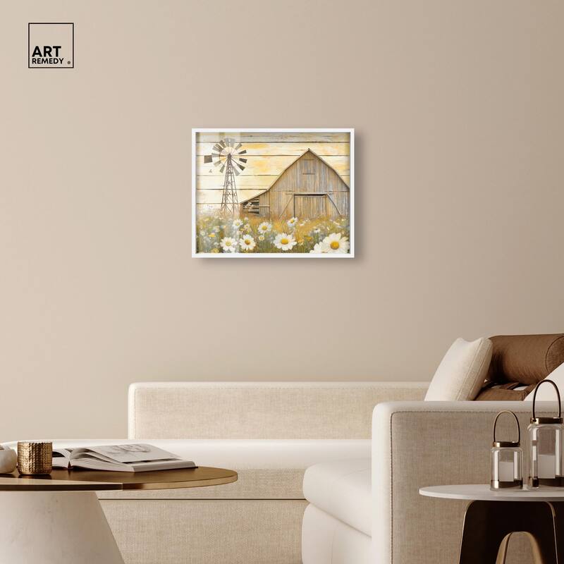 Old Windmill Shadowbox by Art Remedy