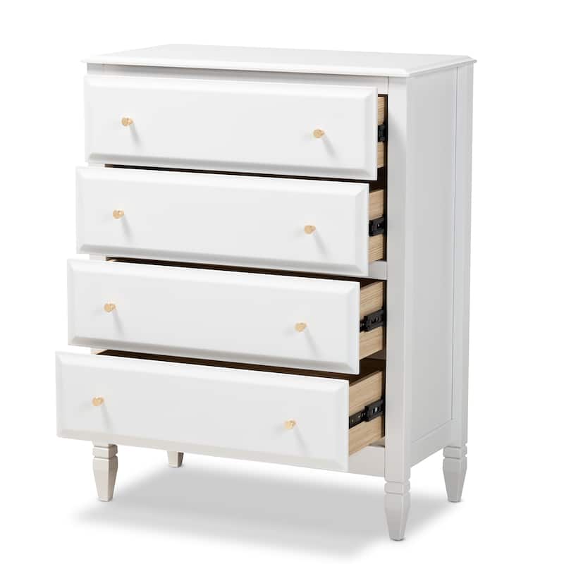 Naomi Classic and Transitional 4-Drawer Bedroom Chest