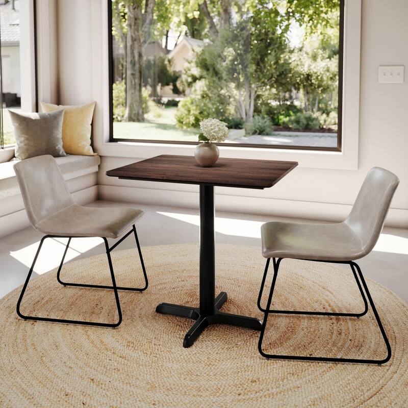 Commercial HPL Tabletop with Table Height Crisscross Base - 29.75"W x 23.75"D x 29.5"H