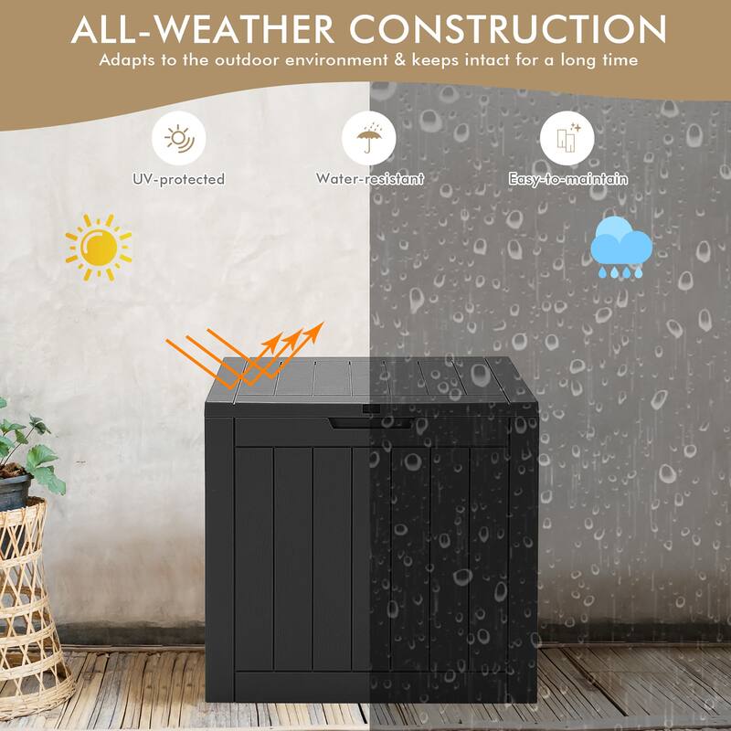 Costway 30 Gallon Deck Box Storage Container Seating Tools - See Details