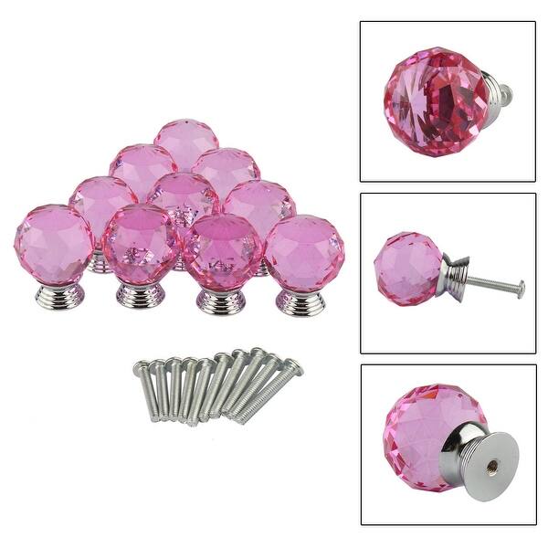 Shop 1 18 Crystal Glass Drawer Knobs Cabinet Pull Handle Round